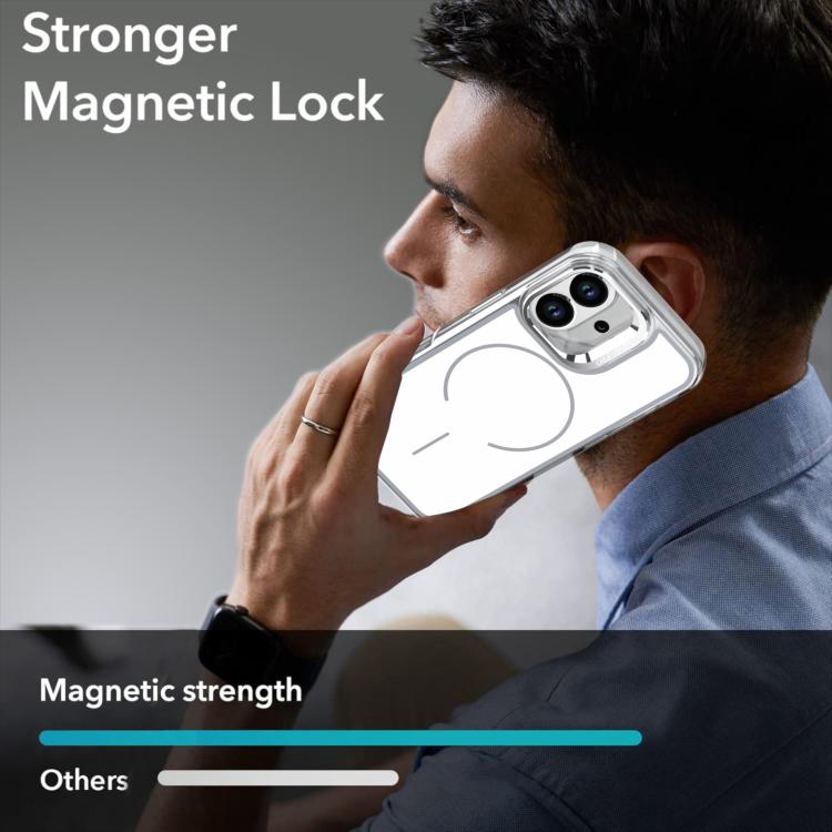 For iPhone 17 Bright Color Blocking Camera Bracket Magnetic Phone Case