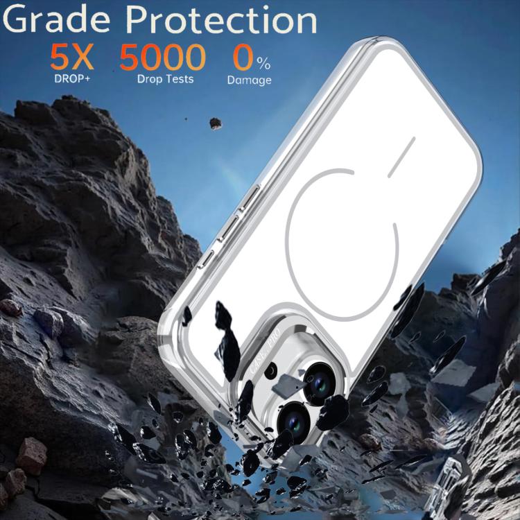 For iPhone 17 Bright Color Blocking Camera Bracket Magnetic Phone Case