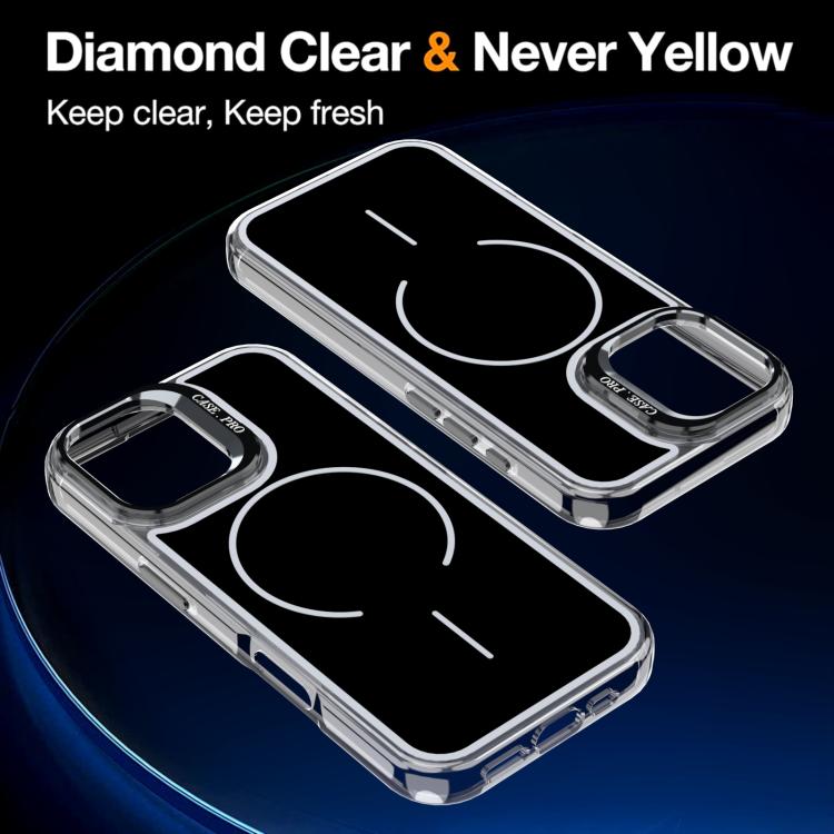 For iPhone 17 Bright Color Blocking Camera Bracket Magnetic Phone Case
