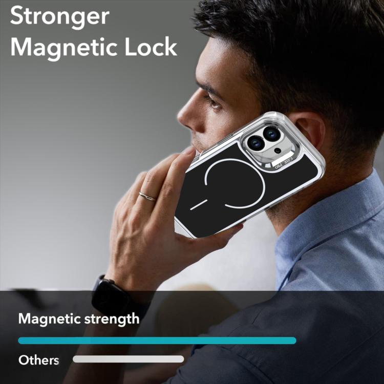For iPhone 17 Bright Color Blocking Camera Bracket Magnetic Phone Case