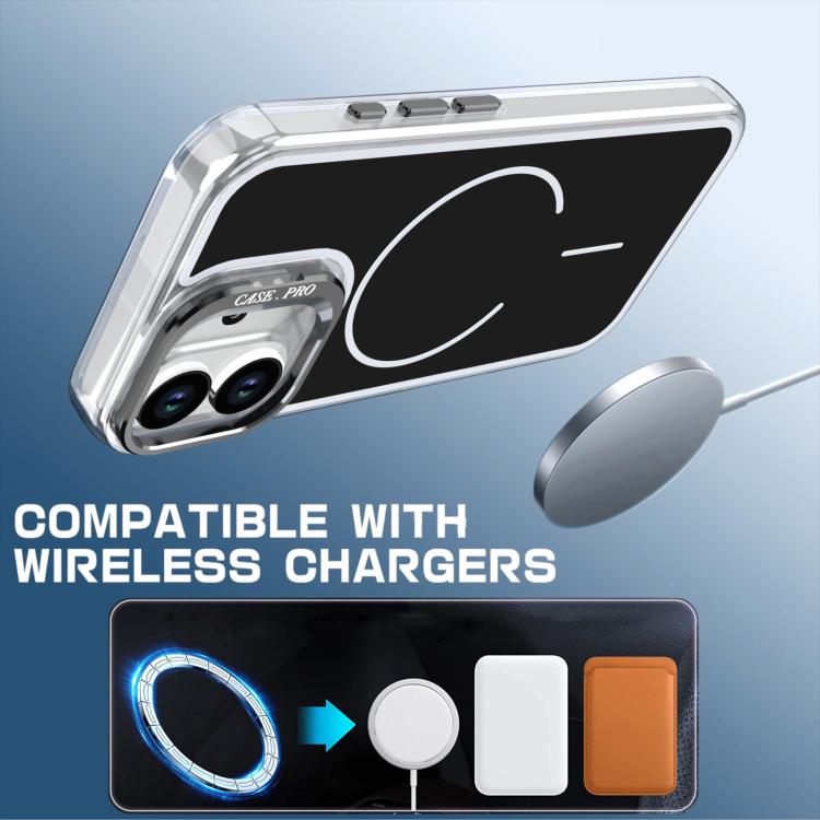 For iPhone 17 Bright Color Blocking Camera Bracket Magnetic Phone Case