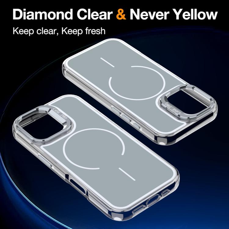 For iPhone 17 Bright Color Blocking Camera Bracket Magnetic Phone Case