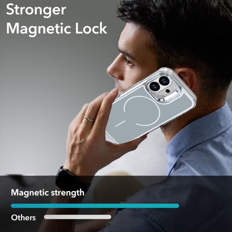 For iPhone 17 Bright Color Blocking Camera Bracket Magnetic Phone Case