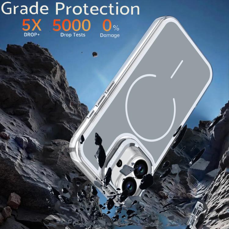 For iPhone 17 Bright Color Blocking Camera Bracket Magnetic Phone Case