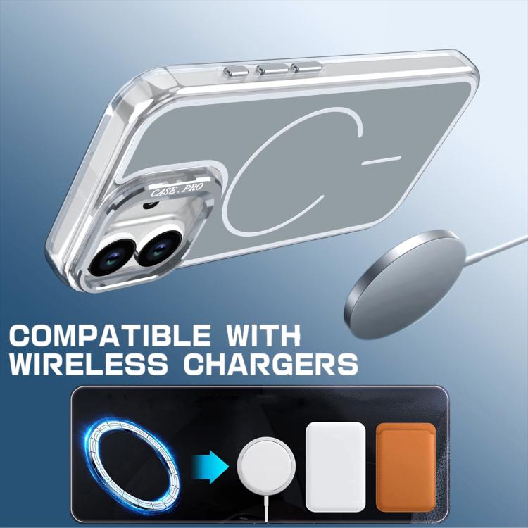 For iPhone 17 Bright Color Blocking Camera Bracket Magnetic Phone Case