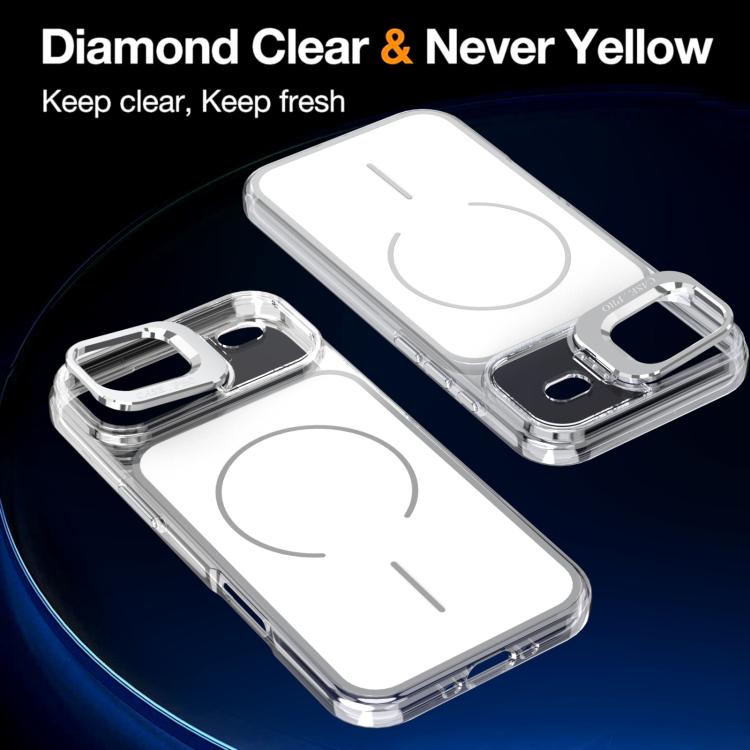 For iPhone Air Bright Color Blocking Camera Bracket Magnetic Phone Case