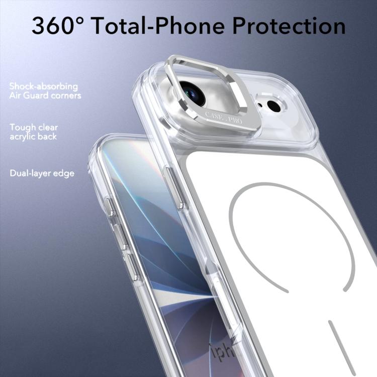 For iPhone Air Bright Color Blocking Camera Bracket Magnetic Phone Case