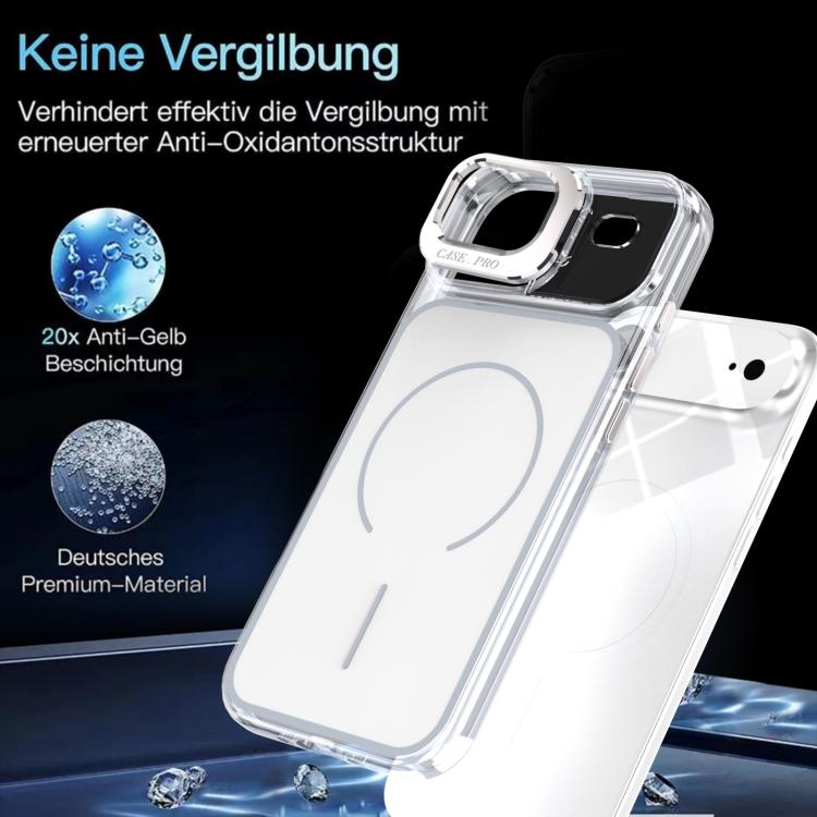 For iPhone Air Bright Color Blocking Camera Bracket Magnetic Phone Case