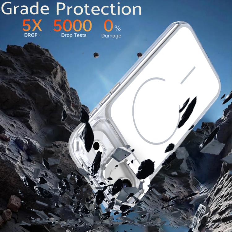 For iPhone Air Bright Color Blocking Camera Bracket Magnetic Phone Case