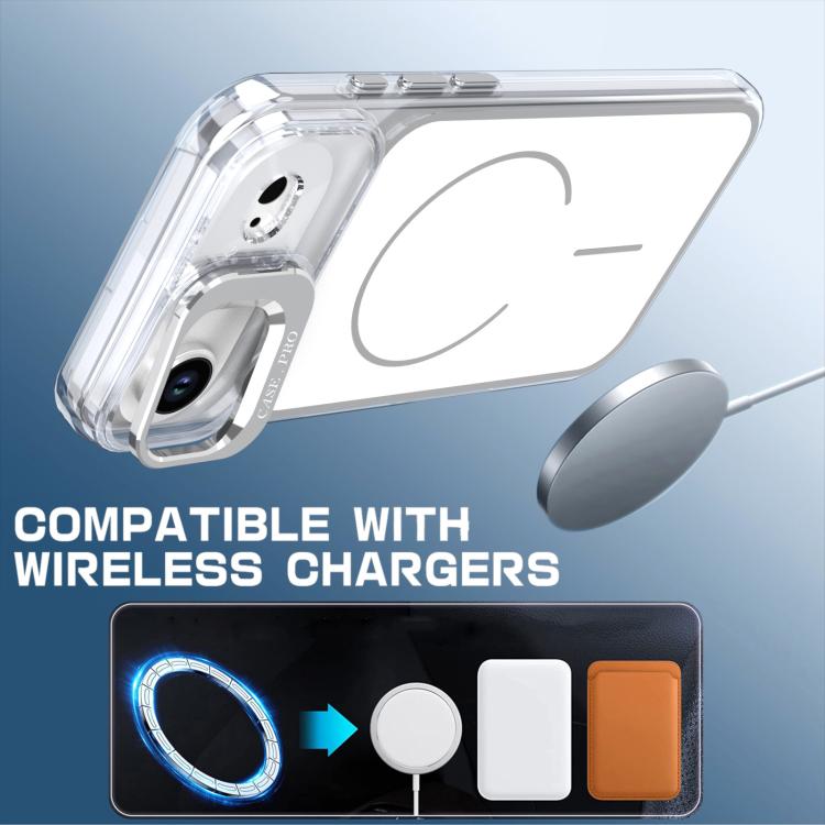 For iPhone Air Bright Color Blocking Camera Bracket Magnetic Phone Case