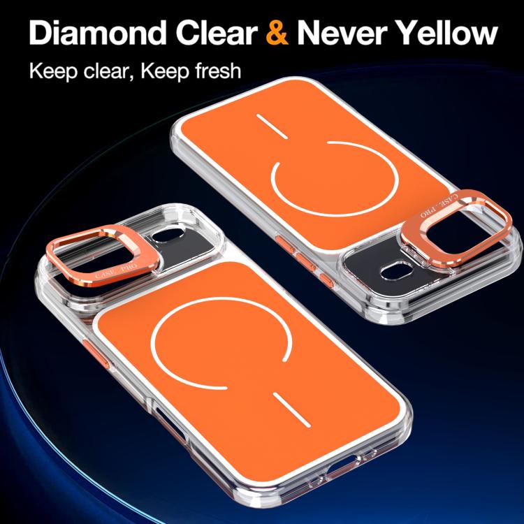 For iPhone Air Bright Color Blocking Camera Bracket Magnetic Phone Case