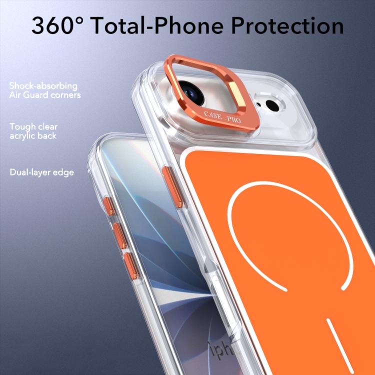 For iPhone Air Bright Color Blocking Camera Bracket Magnetic Phone Case