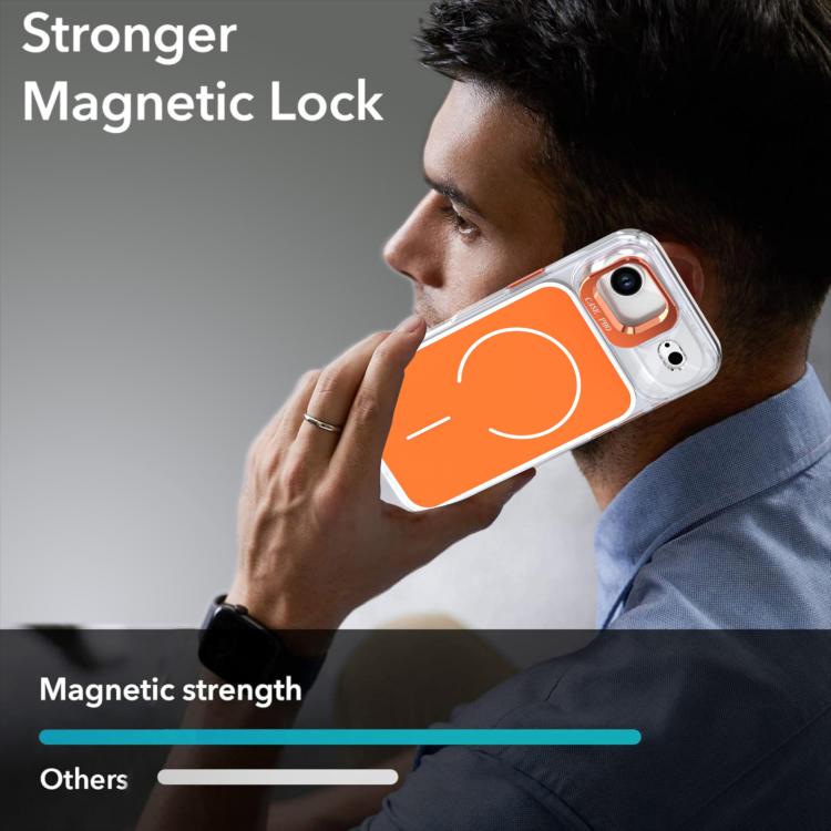 For iPhone Air Bright Color Blocking Camera Bracket Magnetic Phone Case