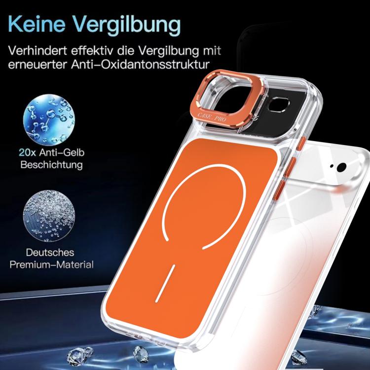 For iPhone Air Bright Color Blocking Camera Bracket Magnetic Phone Case