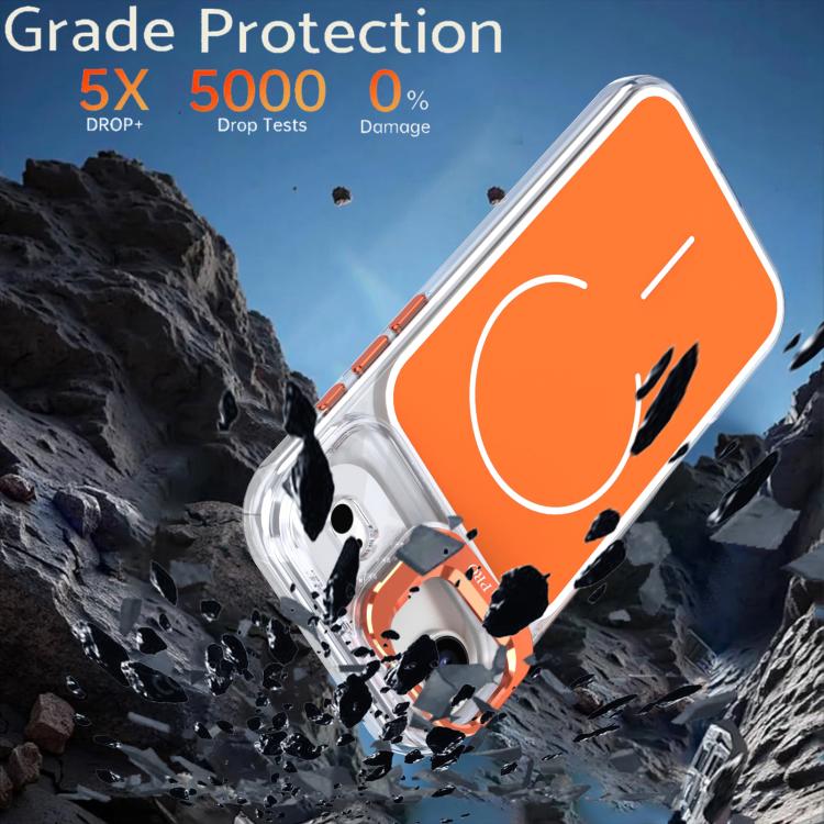 For iPhone Air Bright Color Blocking Camera Bracket Magnetic Phone Case