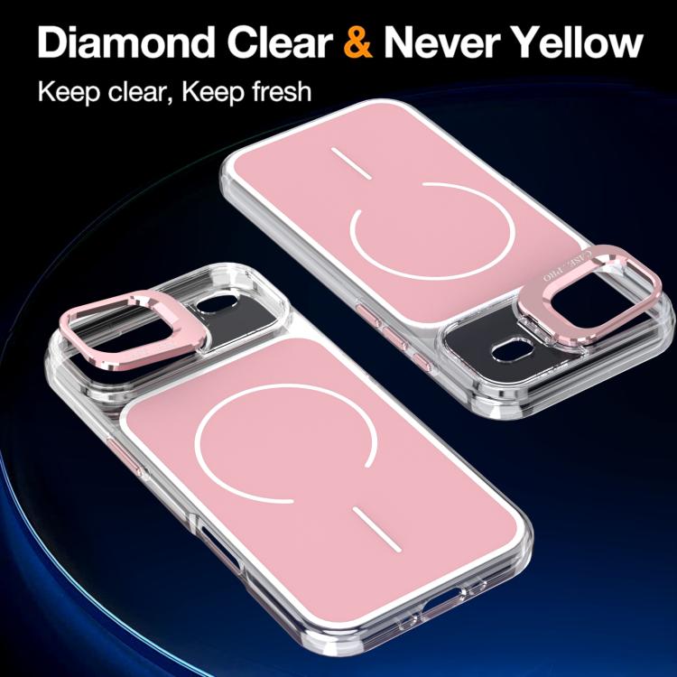 For iPhone Air Bright Color Blocking Camera Bracket Magnetic Phone Case
