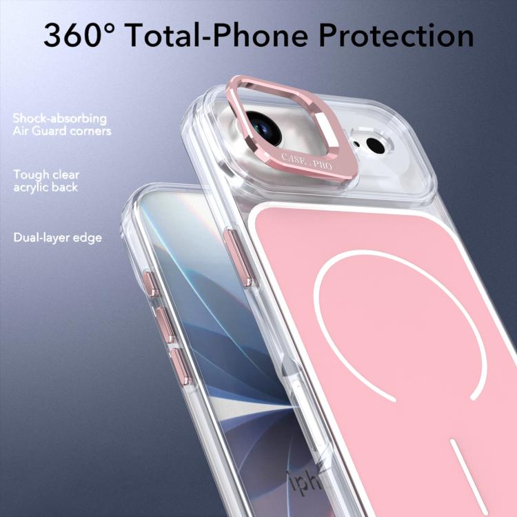 For iPhone Air Bright Color Blocking Camera Bracket Magnetic Phone Case