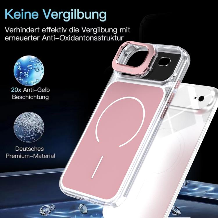 For iPhone Air Bright Color Blocking Camera Bracket Magnetic Phone Case