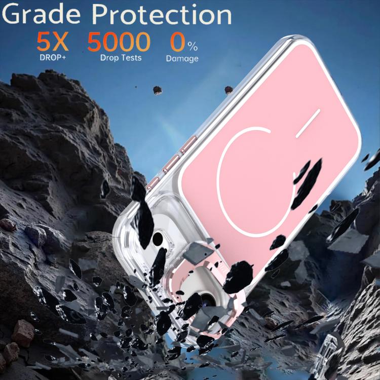 For iPhone Air Bright Color Blocking Camera Bracket Magnetic Phone Case