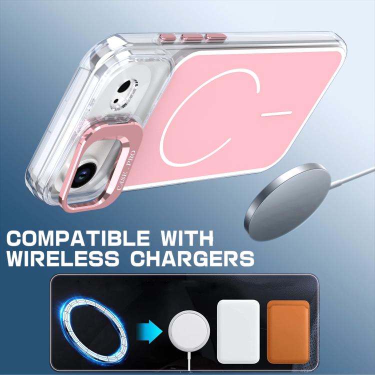 For iPhone Air Bright Color Blocking Camera Bracket Magnetic Phone Case