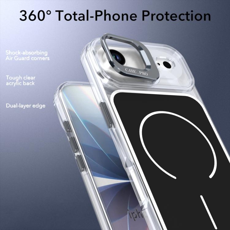For iPhone Air Bright Color Blocking Camera Bracket Magnetic Phone Case