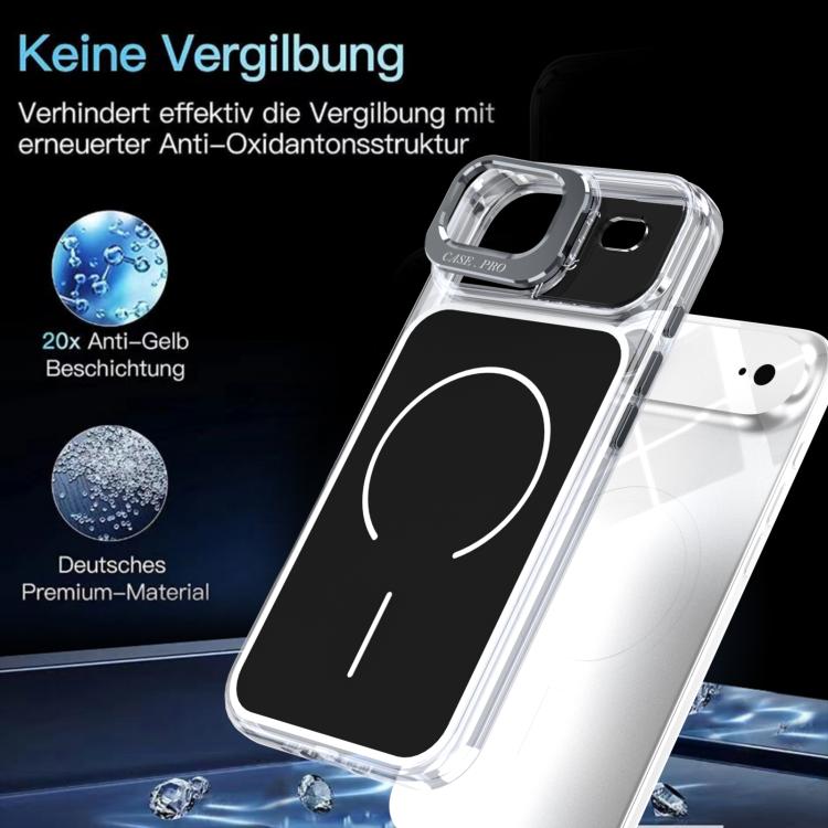 For iPhone Air Bright Color Blocking Camera Bracket Magnetic Phone Case