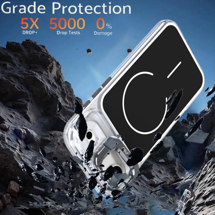 For iPhone Air Bright Color Blocking Camera Bracket Magnetic Phone Case