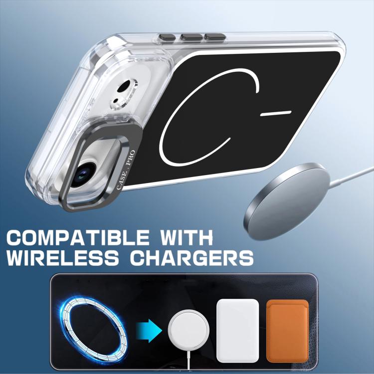 For iPhone Air Bright Color Blocking Camera Bracket Magnetic Phone Case