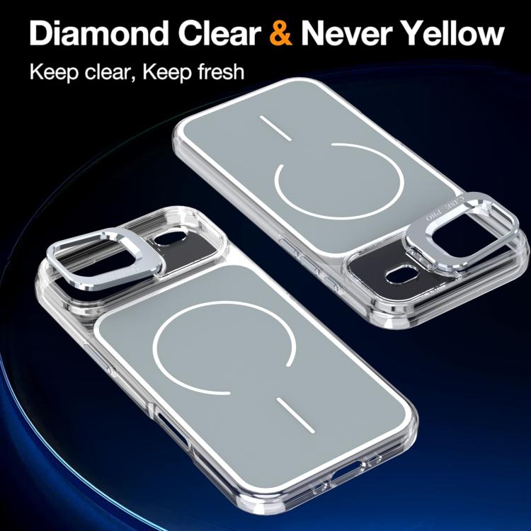 For iPhone Air Bright Color Blocking Camera Bracket Magnetic Phone Case