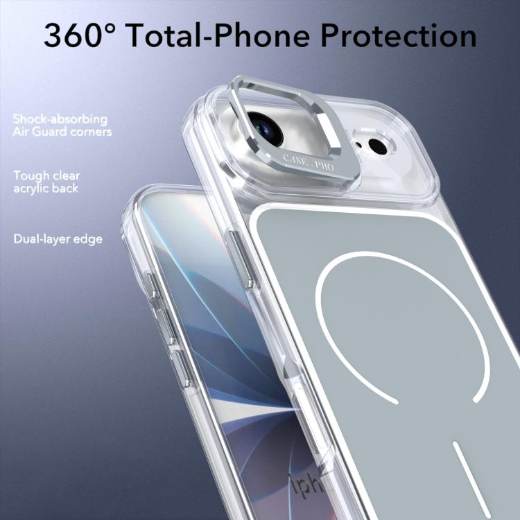 For iPhone Air Bright Color Blocking Camera Bracket Magnetic Phone Case