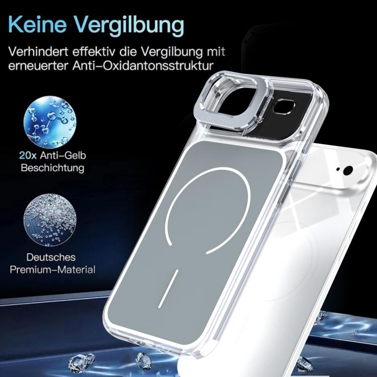 For iPhone Air Bright Color Blocking Camera Bracket Magnetic Phone Case