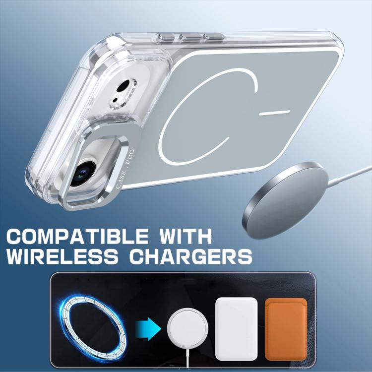 For iPhone Air Bright Color Blocking Camera Bracket Magnetic Phone Case