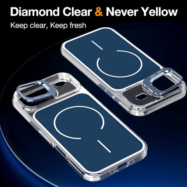 For iPhone Air Bright Color Blocking Camera Bracket Magnetic Phone Case