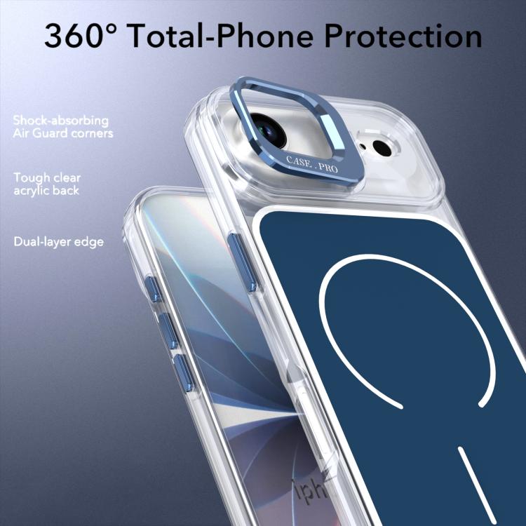 For iPhone Air Bright Color Blocking Camera Bracket Magnetic Phone Case