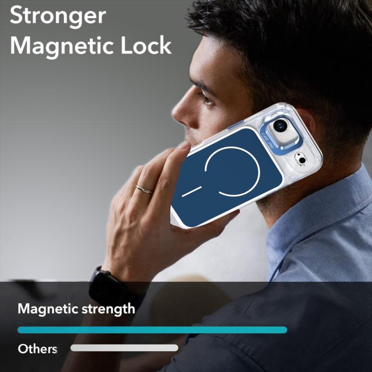 For iPhone Air Bright Color Blocking Camera Bracket Magnetic Phone Case