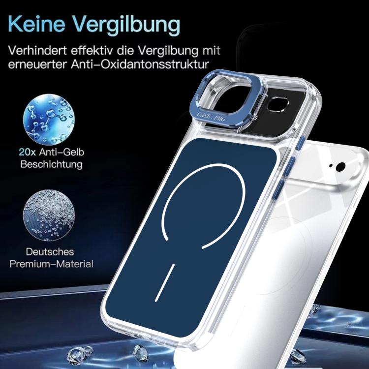 For iPhone Air Bright Color Blocking Camera Bracket Magnetic Phone Case