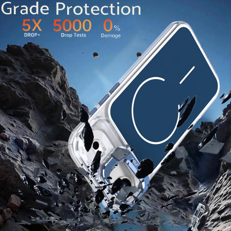 For iPhone Air Bright Color Blocking Camera Bracket Magnetic Phone Case