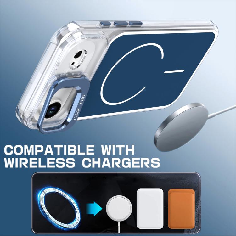 For iPhone Air Bright Color Blocking Camera Bracket Magnetic Phone Case