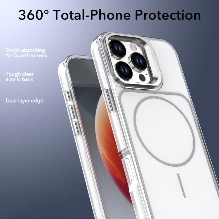 For iPhone 16 Pro Max Bright Color Blocking Camera Bracket Magnetic Phone Case