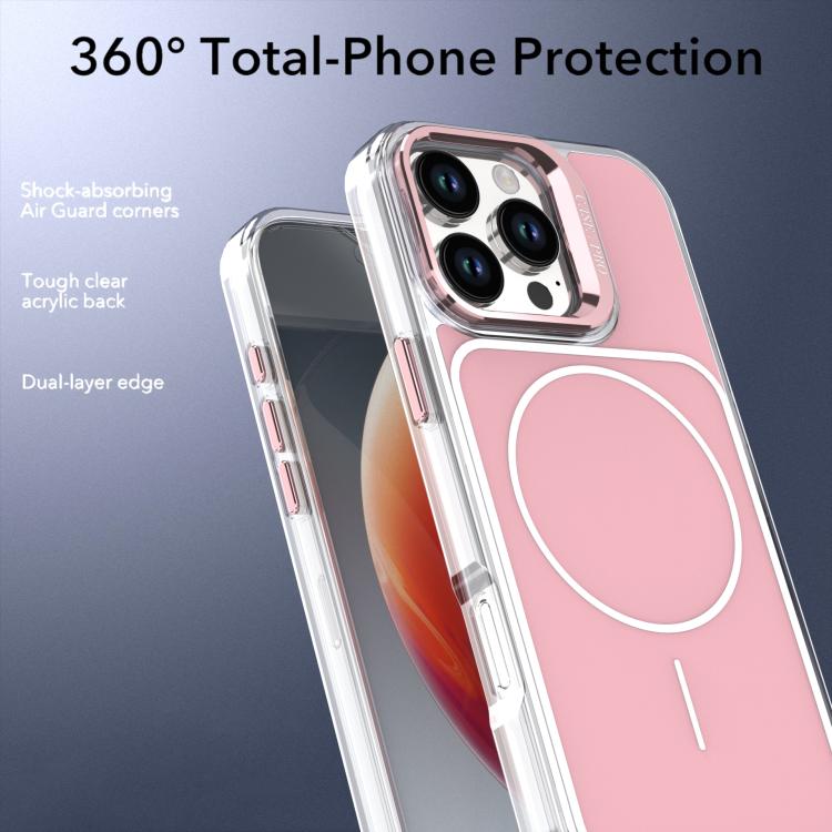 For iPhone 16 Pro Max Bright Color Blocking Camera Bracket Magnetic Phone Case