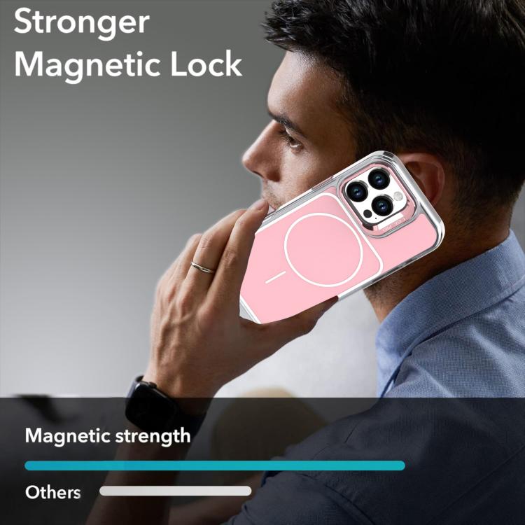 For iPhone 16 Pro Max Bright Color Blocking Camera Bracket Magnetic Phone Case