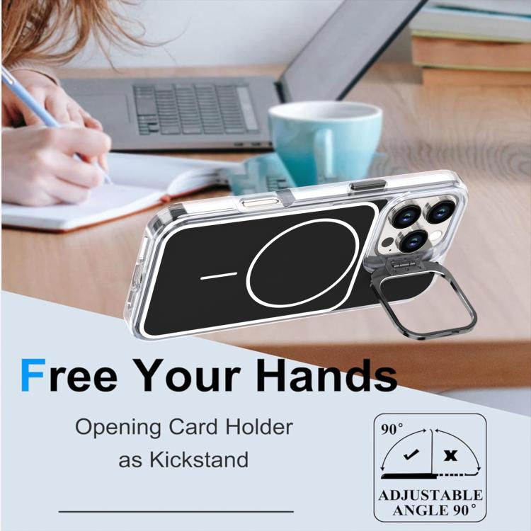 For iPhone 16 Pro Max Bright Color Blocking Camera Bracket Magnetic Phone Case