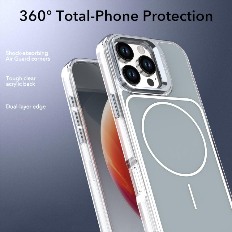For iPhone 16 Pro Max Bright Color Blocking Camera Bracket Magnetic Phone Case