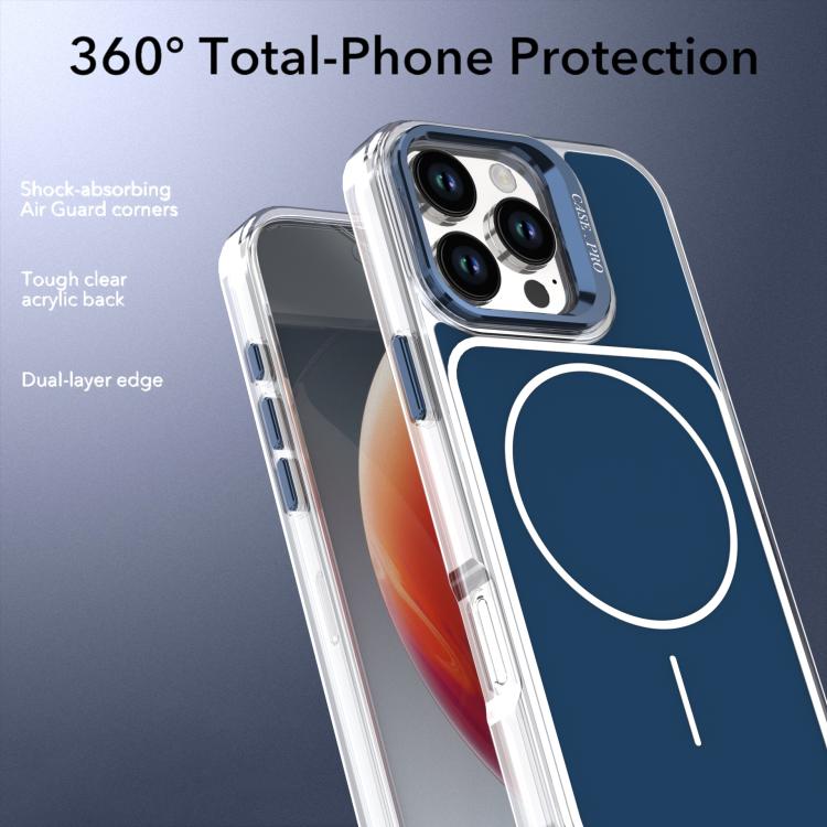 For iPhone 16 Pro Max Bright Color Blocking Camera Bracket Magnetic Phone Case