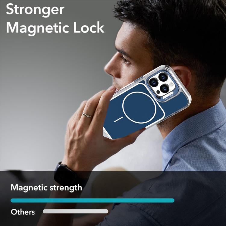 For iPhone 16 Pro Max Bright Color Blocking Camera Bracket Magnetic Phone Case