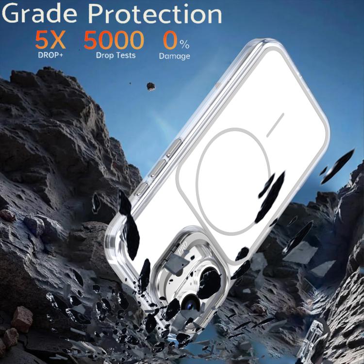 For iPhone 16 Plus Bright Color Blocking Camera Bracket Magnetic Phone Case