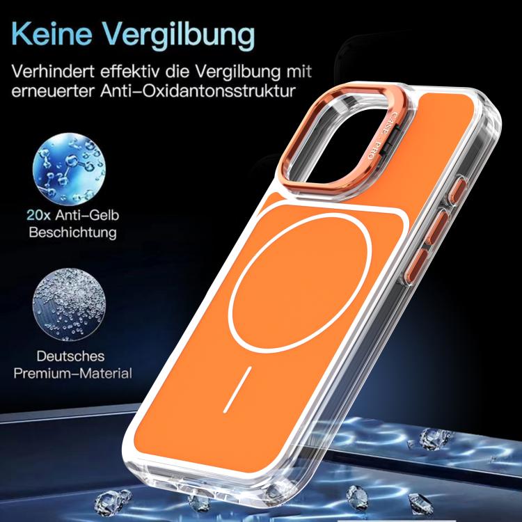For iPhone 16 Plus Bright Color Blocking Camera Bracket Magnetic Phone Case