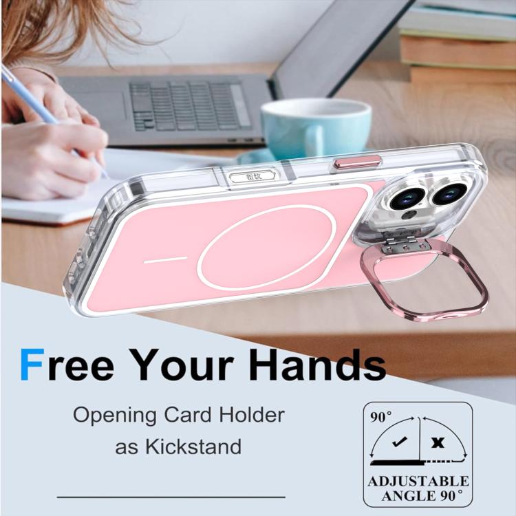 For iPhone 16 Plus Bright Color Blocking Camera Bracket Magnetic Phone Case