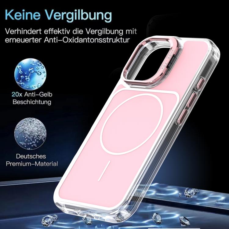 For iPhone 16 Plus Bright Color Blocking Camera Bracket Magnetic Phone Case