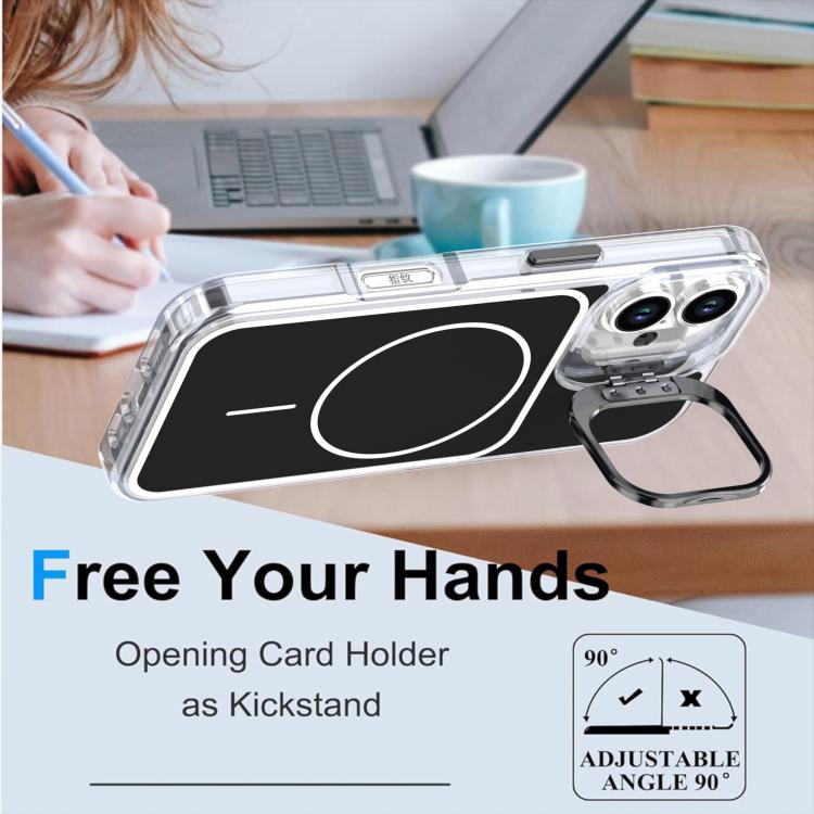 For iPhone 16 Plus Bright Color Blocking Camera Bracket Magnetic Phone Case